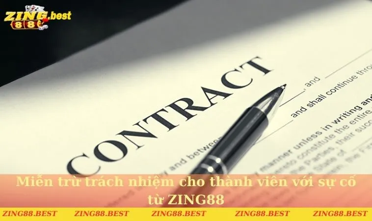 Miễn trừ trách nhiệm cho thành viên với sự cố từ ZING88