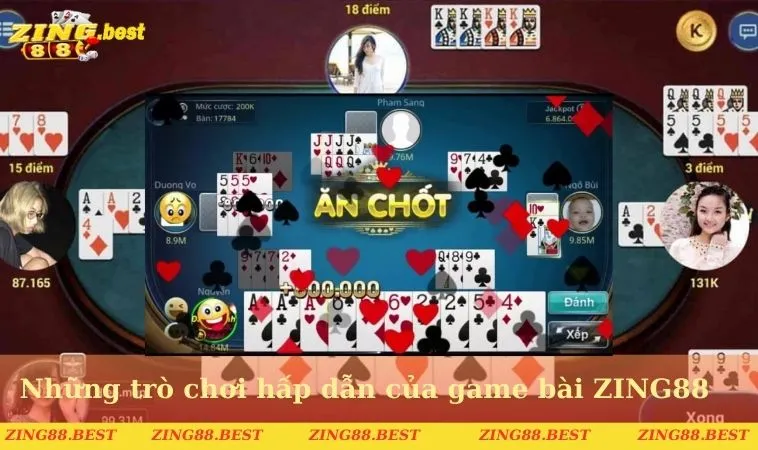 Những trò chơi hấp dẫn của game bài ZING88