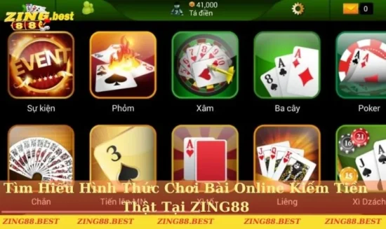 chơi bài online kiếm tiền thật